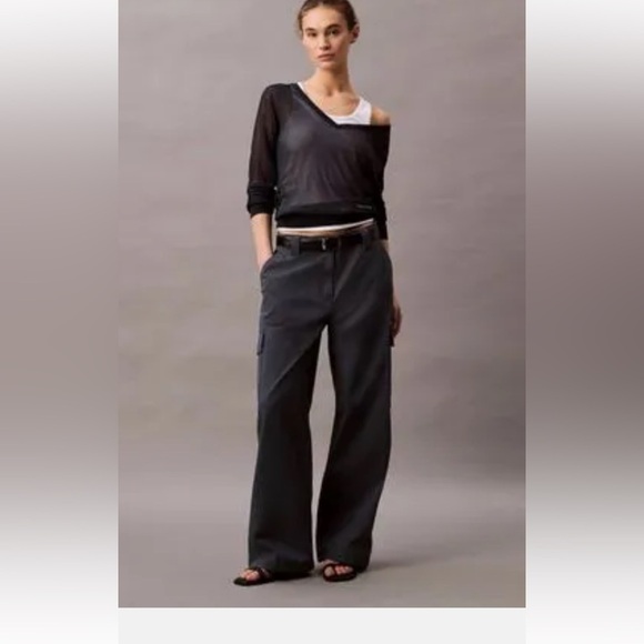 Calvin Klein Jeans Pants - Calvin Klein Jeans Charcoal Wide-Leg Pants